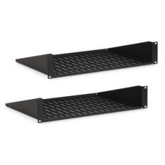 2U 14" Vented Component Shelf - 2 Pack