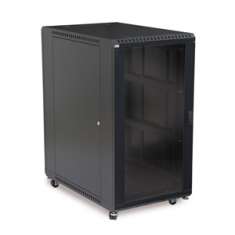 22U LINIER Server Cabinet - Glass/Vented Doors - 36" Depth