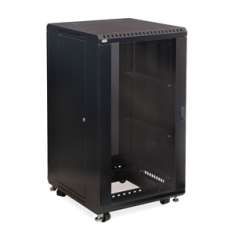 22U LINIER Server Cabinet - Glass/Vented Doors - 24" Depth