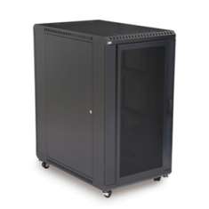 22U LINIER Server Cabinet - Convex/Glass Doors - 36" Depth