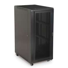 27U LINIER Server Cabinet - Convex/Glass Doors - 36" Depth
