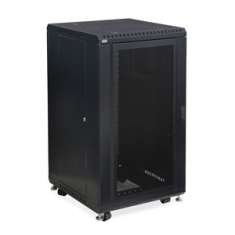 22U LINIER Server Cabinet - Convex/Glass Doors - 24" Depth