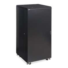 27U LINIER Server Cabinet - Solid/Convex Doors - 24" Depth