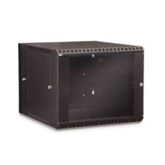 9U LINIER Swing-Out Wall Mount Cabinet - Glass Door