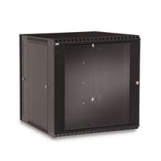 12U LINIER Swing-Out Wall Mount Cabinet - Glass Door