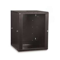 15U LINIER Swing-Out Wall Mount Cabinet - Glass Door