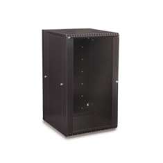 22U LINIER Swing-Out Wall Mount Cabinet - Glass Door