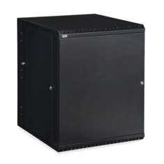 15U LINIER Swing-Out Wall Mount Cabinet - Solid Door