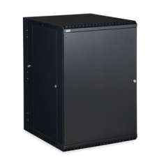 18U LINIER Swing-Out Wall Mount Cabinet - Solid Door