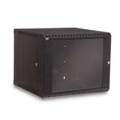 9U LINIER Fixed Wall Mount Cabinet - Glass Door