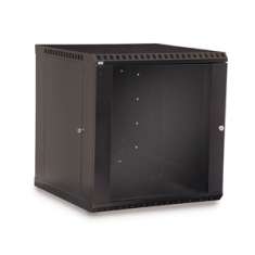 12U LINIER Fixed Wall Mount Cabinet - Glass Door