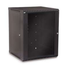 15U LINIER Fixed Wall Mount Cabinet - Glass Door