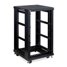 22U LINIER Open Frame Server Rack - No Doors/Side Panels - 24" Depth