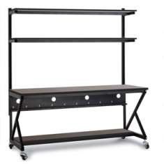 72" Performance 100 Series LAN Station - African Mahogany
