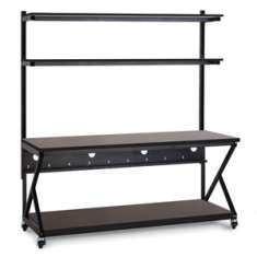 72" Performance 200 Series LAN Station - African Mahogany