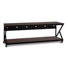 96" Performance 300 Series LAN Station - African Mahogany