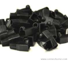Black RJ45 8P8C Snag-less Boot for Cat5 & Cat6 cables