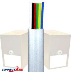 6 Conductor Silver Flat Satin Cable Bulk Cable Spool Length 1000 Feet