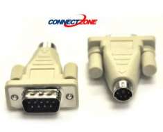 PS2 Adapter Computer Mouse MD6M Mini 6 Din Male to Serial Port DB9 Male Male
