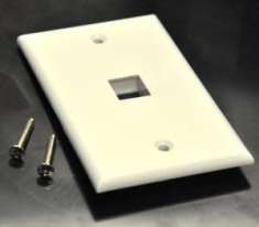 White Color 1 Port Position Economical Plastic Wall Face Plate
