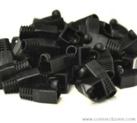 Black RJ45 8P8C Snag-less Boot for Cat5 & Cat6 cables