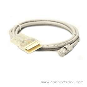12 foot Grey Cat5e patch cord RJ45 plug - 110 connector

