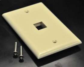 Ivory Color 1 Port Position Economical Plastic Wall Face Plate
