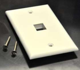 White Color 1 Port Position Economical Plastic Wall Face Plate
