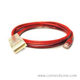 1 foot Red Cat5e patch cord RJ45 plug - 110 connector

