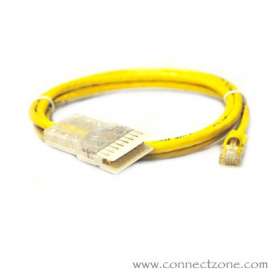 1 foot Yellow Cat5e patch cord RJ45 plug - 110 connector


